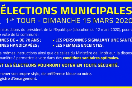 Élections municipales : scrutin du 15 mars 2020